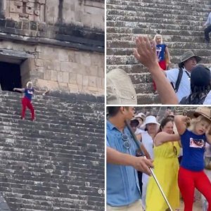 Tourist was doing a TikTok dance on top of a Mayan temple in Mexico